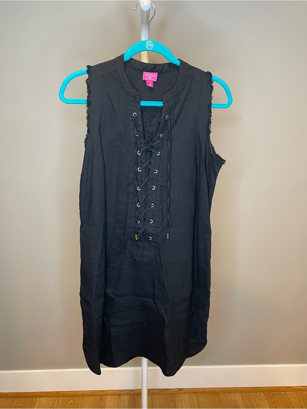 Trina Turk x INC Black Linen/Rayon Blend Dress - Small